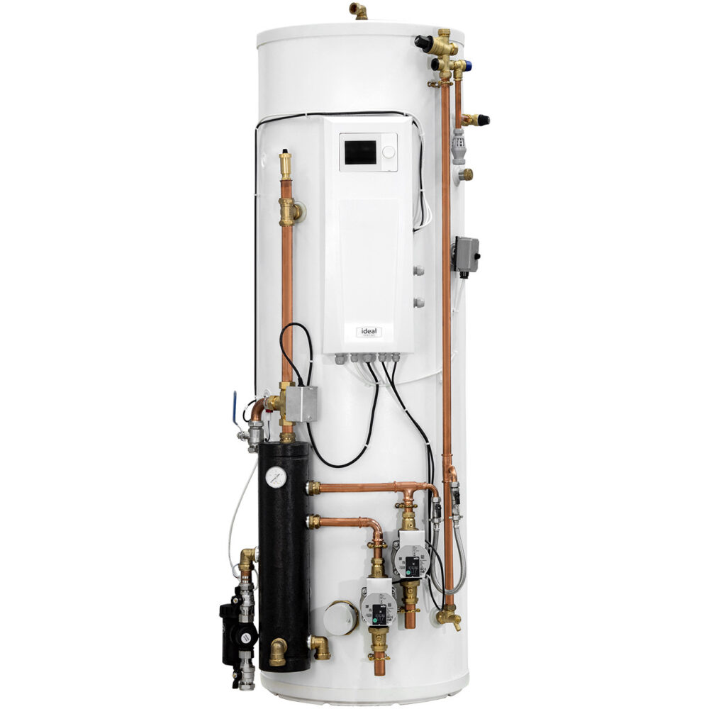 Ideal Logic Air DHW pre-plumbed cylinder 300L, control box & low loss header 2-zone